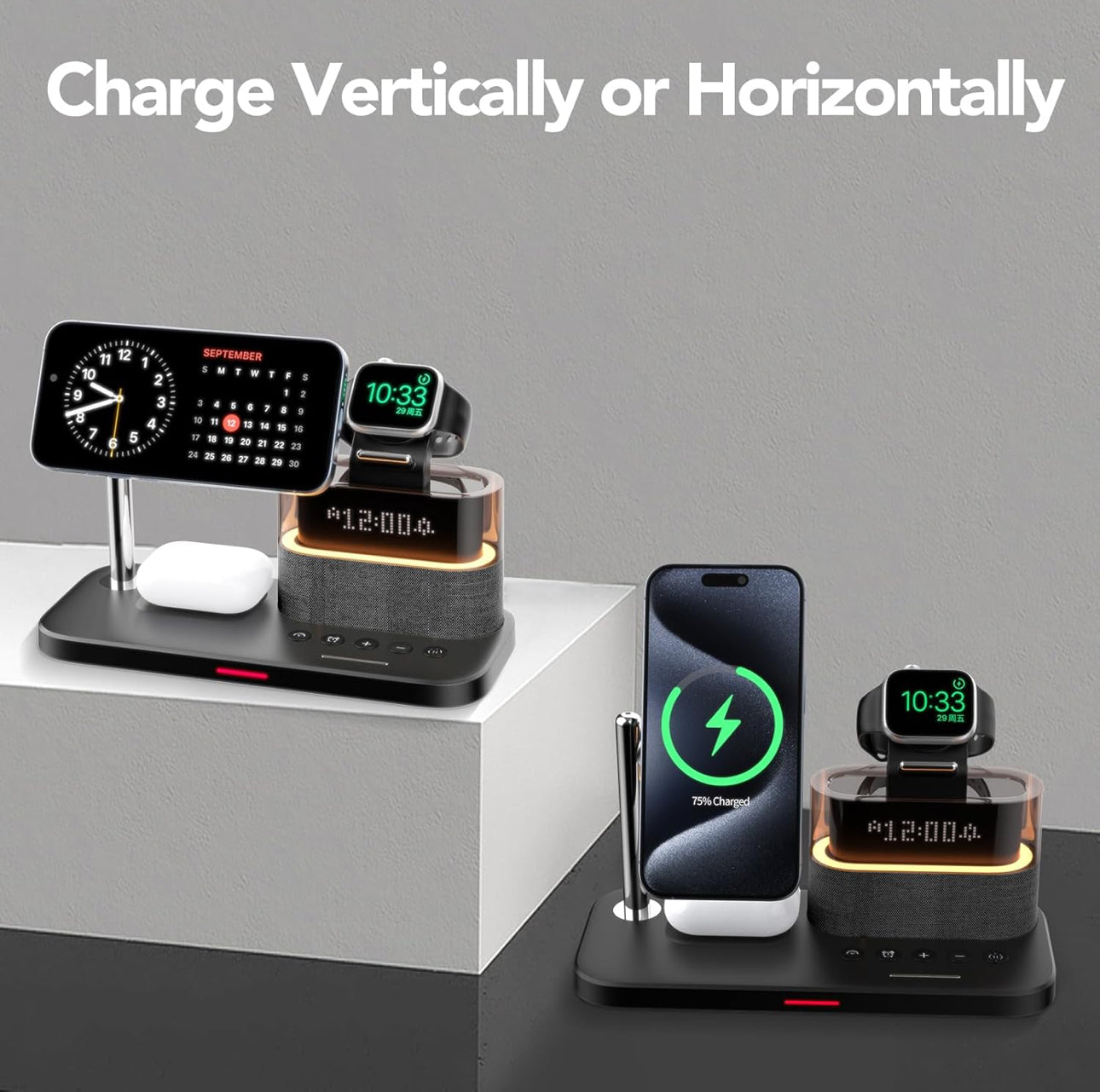 شاحن لاسلكي 5 في 1 تصميم عصري وكفاءة عالية