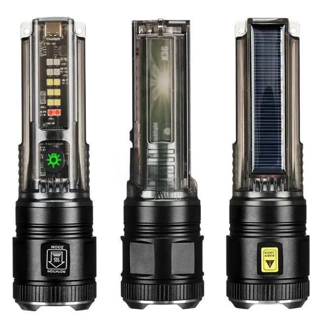 كشاف X36 متعدد الوظائف – إضاءة قوية وتقنيات شحن متقدمة