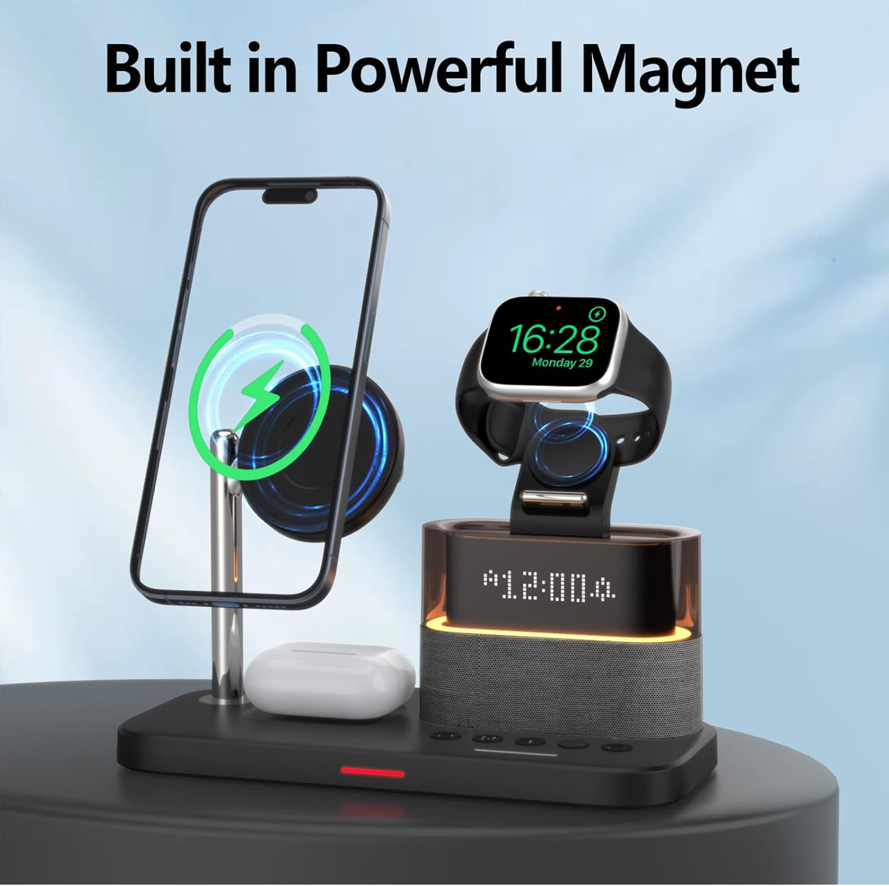 شاحن لاسلكي 5 في 1 تصميم عصري وكفاءة عالية